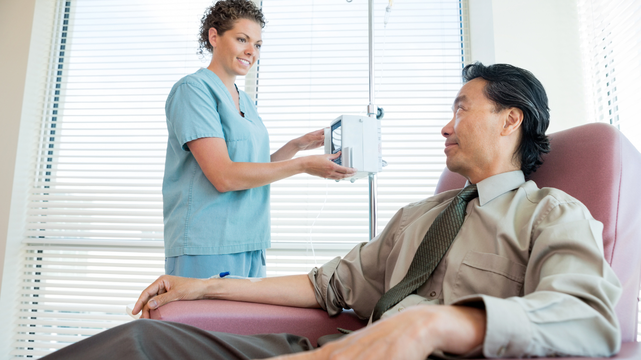 patient receives Myers Cocktail IV